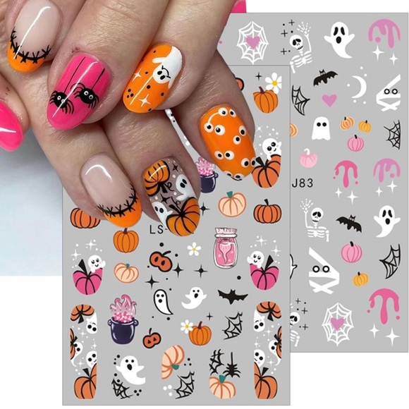 Fall Autumn Nail decals- Halloween, 4 different sheets - Picture 5 of 6
